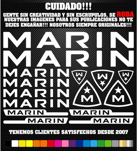 Stickers Ciclismo Marin Calcomanía