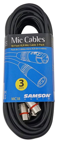 Imagen 3 de 10 de Pack 3 Cables Canon Canon 6 Metros Samson Mc18xlr Cuota