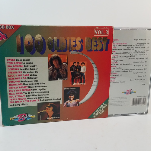 100 Oldies Best Vol. 3 - 4 Cds - Ex - Rock Clasico