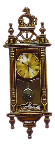 Mini Reloj De Péndulo De Casa De Muñecas En Miniatura 1:12
