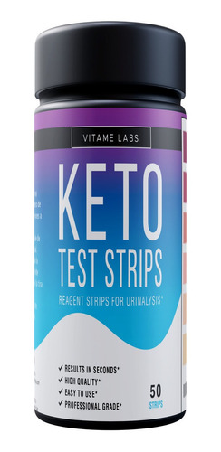 Keto Test Strips, Tiras Medidoras De Cetonas Vitame Labs