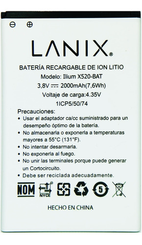 Pila Batería Lanix Ilium X520