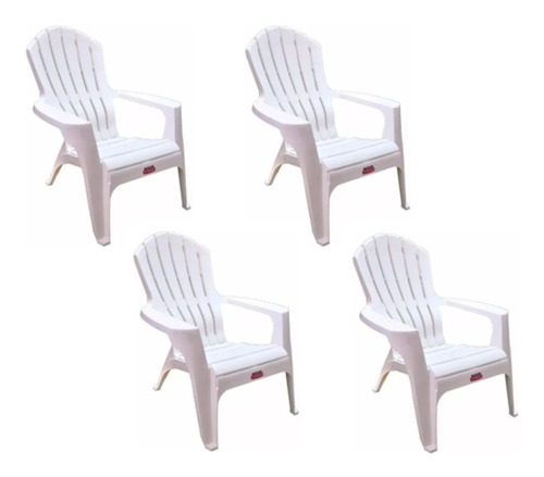 Sillon Reposera Country Exterior Colombraro Plástico Pack X4