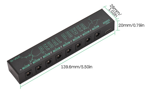 Pedal De Guitarra M-vave Pedal Power, Efecto De Guitarra Elé
