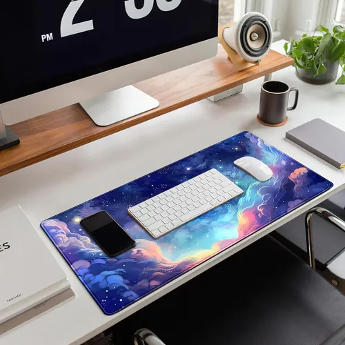 Mat De Escritorio De Espacio De Anime Pastel Nebulosa Vista