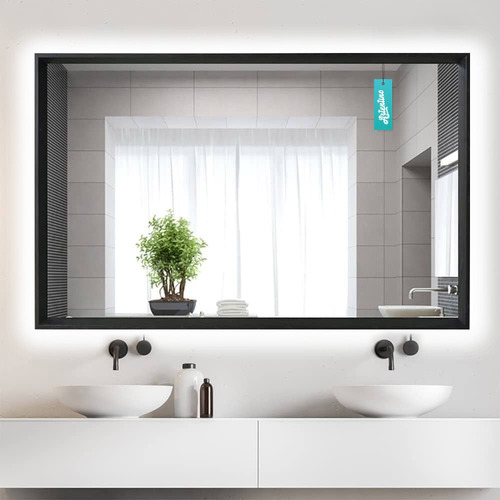 Lampara Luz Led Pared Espejo Baño 80x60 Rectangular Moderno