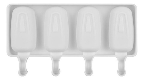 Molde De Silicona Para Palito Paleta Helado Freezer Grande Color Blanco
