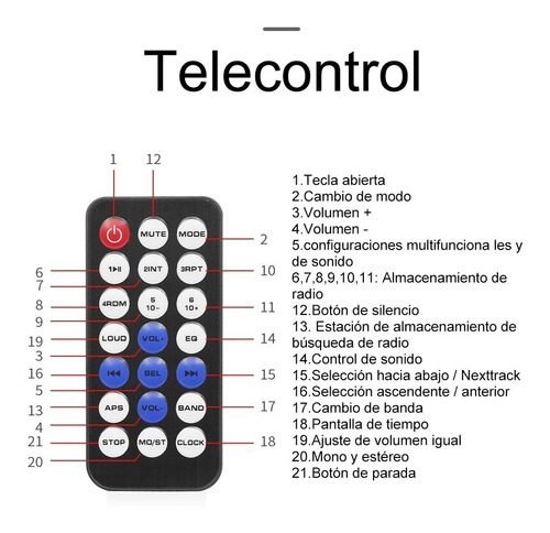 Imagen 4 de 6 de Autoestéreos Reproductor Estéreo Para Auto Mp3+controlremoto