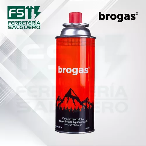 Cartucho Gas Butano Camping Brogas Pack X4 Descartable 227gr