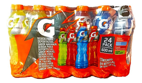 Gatorade Bebida Rehidratante Performance 24 Pzas De 600 Ml