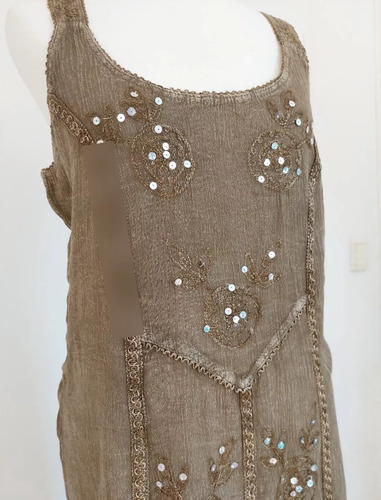 Vestido Hindú Larguitos Telas Frescas Bordado Y Con Aplique