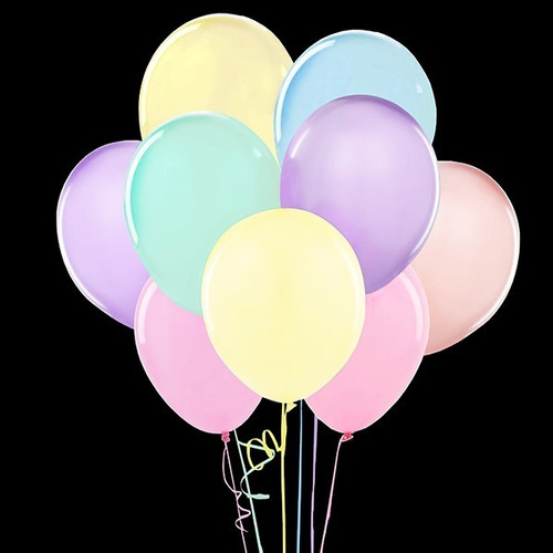 Globos Premium Color Pastel 12 Surtidos R-12 Calidad Helio 