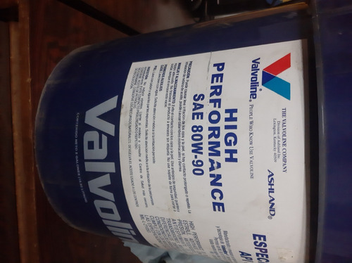 Imagen 3 de 4 de Aceite Valvoline 80w90 Paila, Cuñete Nuevo Sin Abrir