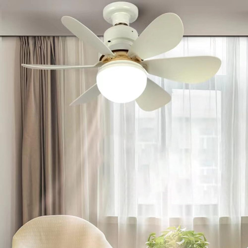 Ventilador De Luz Con Mando A Distancia, Base E27de Tornillo