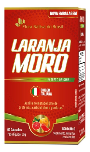 Laranja Moro Com Picolinato De Cromo 500mg 60 Cáps Sabor Sem sabor