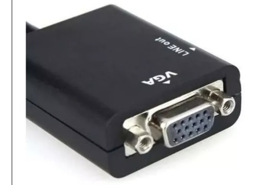 Conversor Adaptador De Vídeo Hdmi Para Vga Com Áudio P2