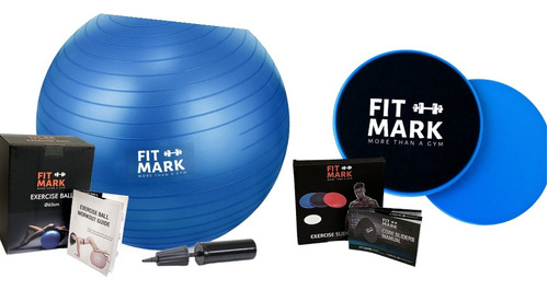 Set Fitness / Pelota Yoga 65cm + Core Sliders Deslizador X2u