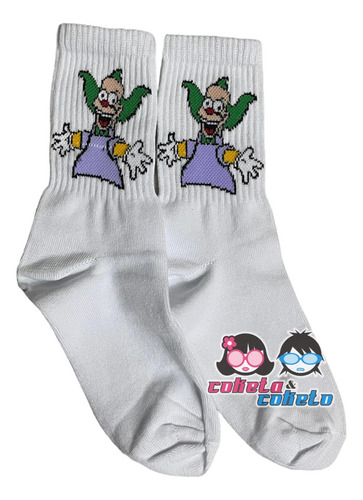 Medias Tenis Krusty Payaso The Simpsons - Coketacoketo