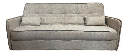 Sofa Cama Lino Beige 3 Cuerpos - Berna Home