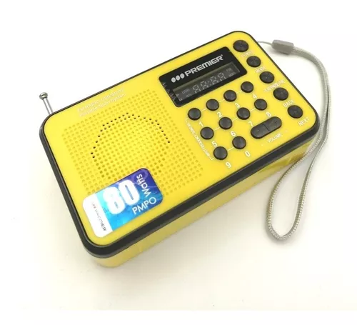 Productos Premier  Radio Portátil Multimedia Con Batería Recargable