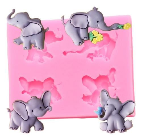 Moldes De Silicona Para Fondant Con Forma De Elefante