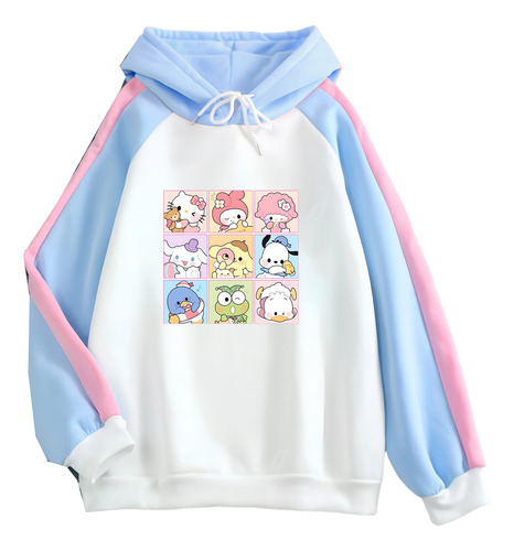 Sudadera Con Diseño De Bloques De Color Hello Kitty Sanrio F