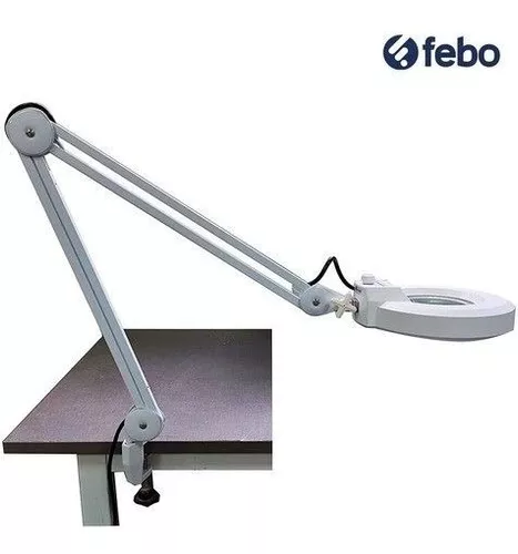 Ripley - LÁMPARA LED LUPA CON REGULADOR DE LUZ CON PEDESTAL Y BRAZO FLEXIBLE