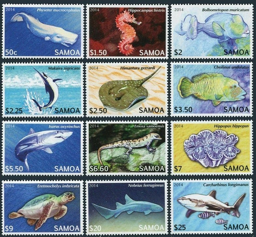 Fauna Marina - Peces - Samoa 2014 - Serie Mint