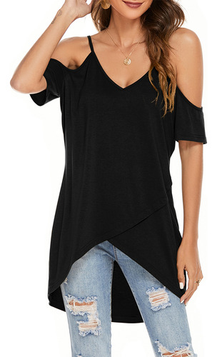 Blusa Sexy Hombro Descubierto Casual Heteróclito Sin Tirante