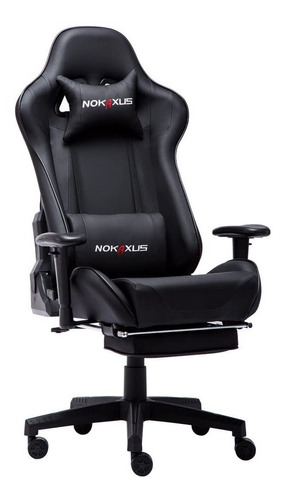 Silla Gamer Escritorio Nokaxus Negra Reclinable Masajeadora 