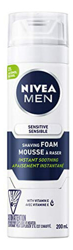 Espuma De Afeitar Nivea Men Sensible 6.7 Oz - Pack De 1