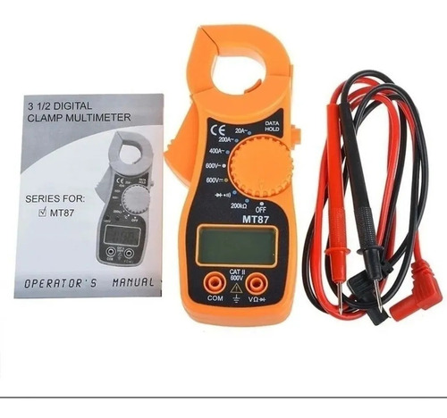 Pinza Amperimetrica Multimetro Digital Tester Mt87 Con Pilas