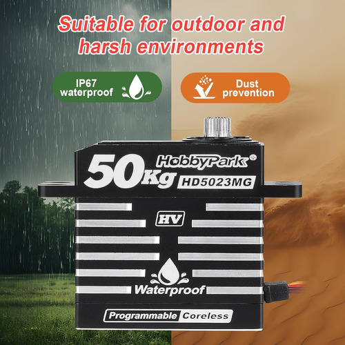 Hobbypark Impermeable 50 Kg Alto Torque Rc Servo Motor Sin N