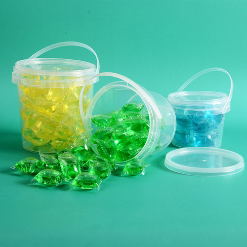 Cubo De Almacenamiento Portátil Transparente De 2 Piezas Con