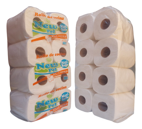 16 Maxi Rollo Premium Papel Cocina Doble Hoja Sup Absorbente