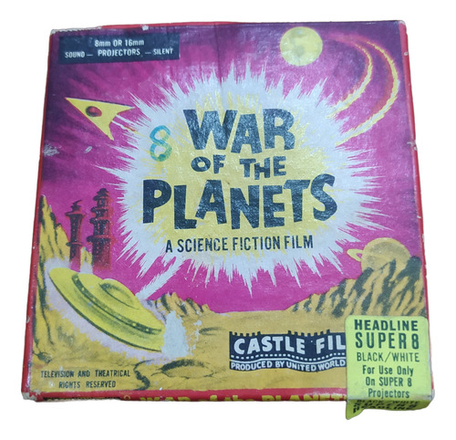 Antigua Película Super 8 War Of The Planets Caja Original (Usado)