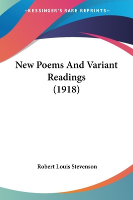 Libro New Poems And Variant Readings (1918) - Stevenson, ...