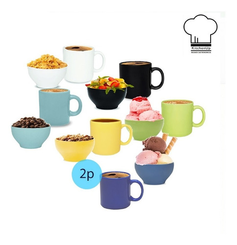 Jarro Mug Taza Desayuno Y Cerealero Oxford 360 Ml X2