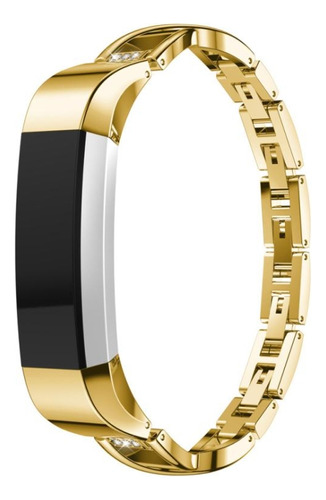 For Fitbit Alta Smart Watch X-shaped Metal Watch Band(black)