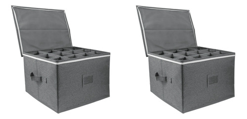 2 Cajas De Almacenamiento Para Copas De Vino, Caja De Almace