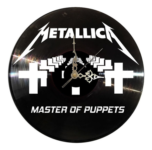 Reloj Pared Laser Disco Vinilo Metallica Master Of Puppets