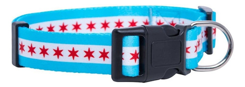 Bandera De Chicago Perro Collar
