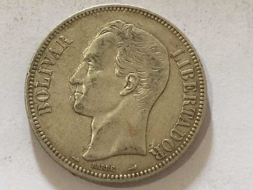 Moneda De 5 Bolívares De Plata 1912