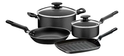 Kit X 4 Cocina Bateria Olla Sarten Bifera Tramontina Teflon 