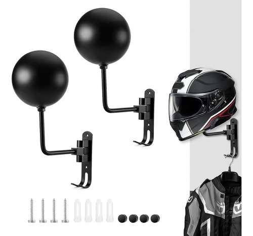 Soporte Casco De Motocicleta 2 Pcs, Soporte De Pared Ca...