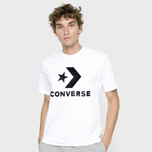 Polera Converse Star Chevron Hombre Blanco