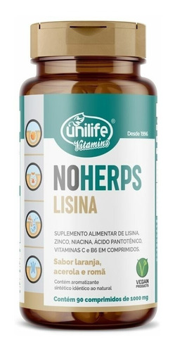 Imagen 1 de 2 de L Lisina + Asociaciones No Herps 90 Caps Unilife