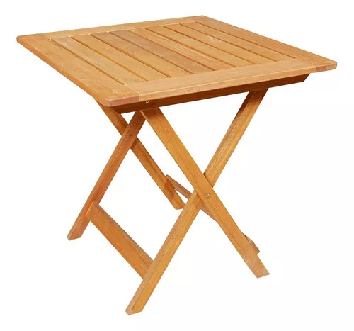 Mesa Plegable redonda 82 cm. color madera – ALERCEMUEBLES.cl