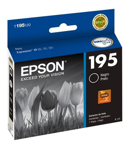 Imagen 2 de 10 de Combo Cartuchos Epson 195 Negro Y Colores Xp201 Xp211