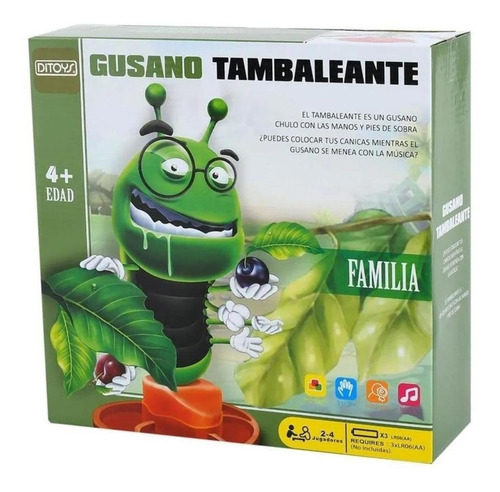 Juego De Mesa Gusanito Tambaleante Ditoys Para Toda Familia